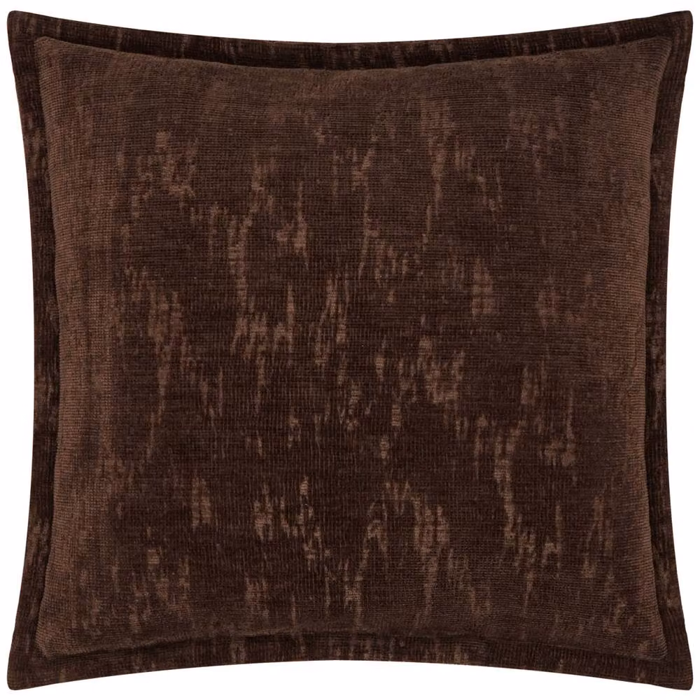 Paoletti Aurelio Brown Chenille Jacquard Square Cushion, W/D/H: 45 x 45 x 45 cm – 2