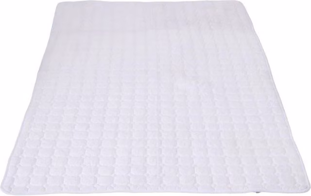 PAWNORA Waterproof and Breathable Mattress Topper in White, W: 150 cm, L: 200 cm