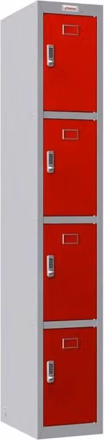 Phoenix Safe Company Personal Locker PL1430GRE in Red with Electronic Locks, 60.5L, H 180 cm x W 100 cm