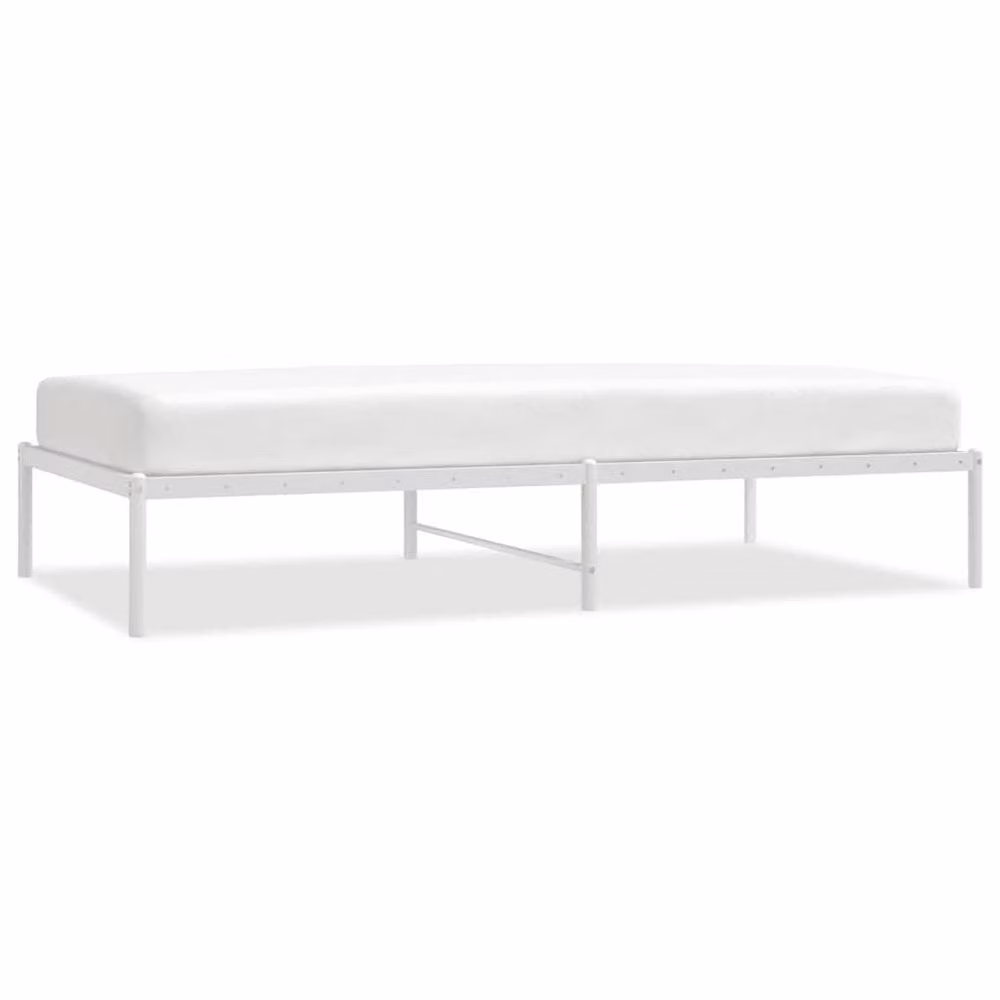Berkfield Home Metal Bed Frame in White, W/D/H: 104.5 x 31.0 x 196.0 cm – 2