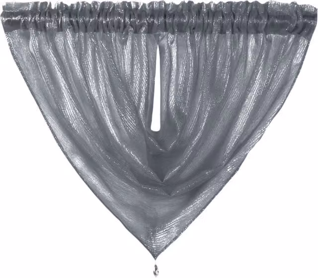 Velosso Grey Fabric Panel Shimmering Swag