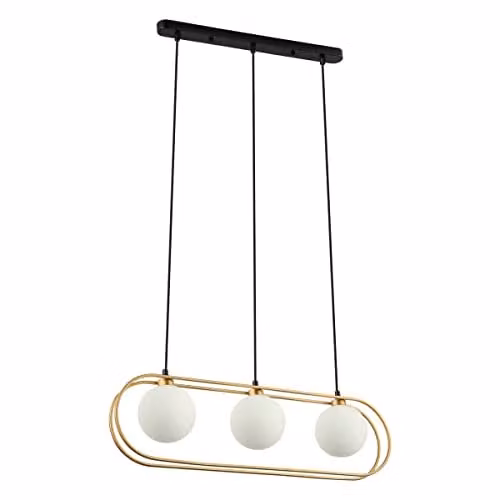 Netlighting Grosetta Modern 3 Light Globe Pendant Ceiling Light G9 in Gold/Brass
