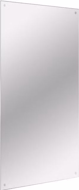 Maison & White Frameless Rectangular Wall Mirror, Silver, W: 45.0 cm, H: 60.0 cm