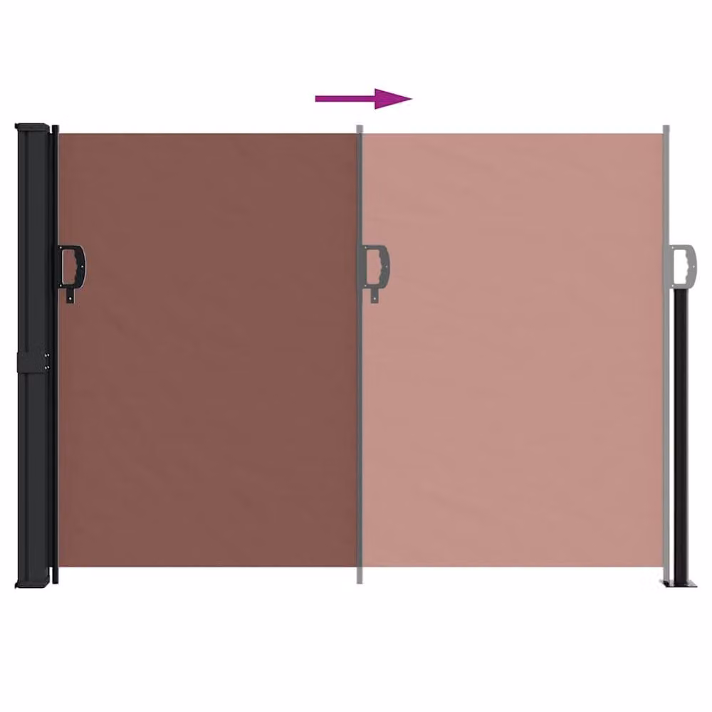Berkfield Home Retractable Single Side Awning in Brown, W/H: 600 x 140 cm – 3