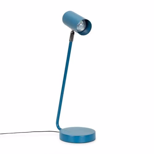 ValueLights Blue Metal Adjustable LED Desk Lamp for Reading and Task Lighting