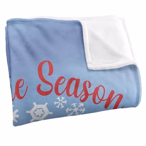 Warner Bros. Frosty The Snowman Frosty Season For Freezin' Super Soft Silky Feel Fleece Blanket, Multicolour and Blue, W: 91.44 cm, D: 147.32 cm – 3