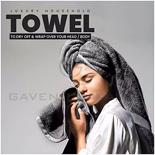 GAVENO CAVAILIA 10 Piece Egyptian Cotton Towel Set in Black – 7