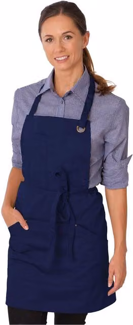Dennys Le Chef Full Apron in Navy Blue