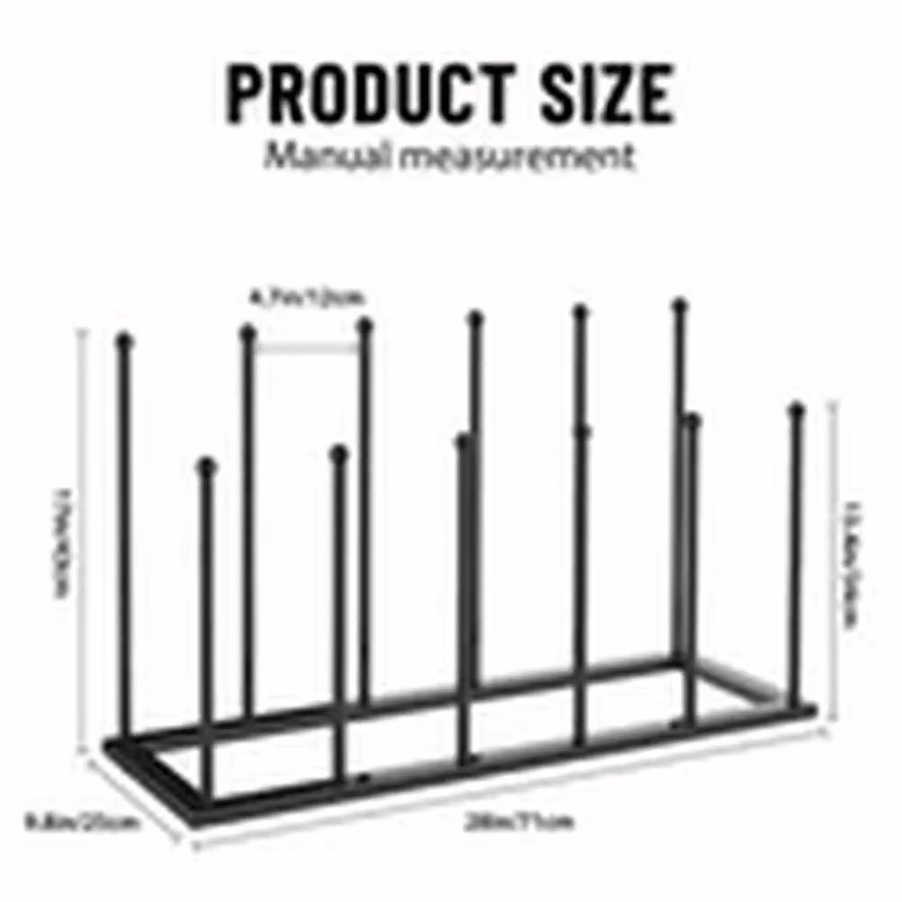 EONLION Two-Tier Metal Wellington Boot Holder and Shoe Rack in Black, H 71.0 x W 40.0 x D 12.0 cm – 2
