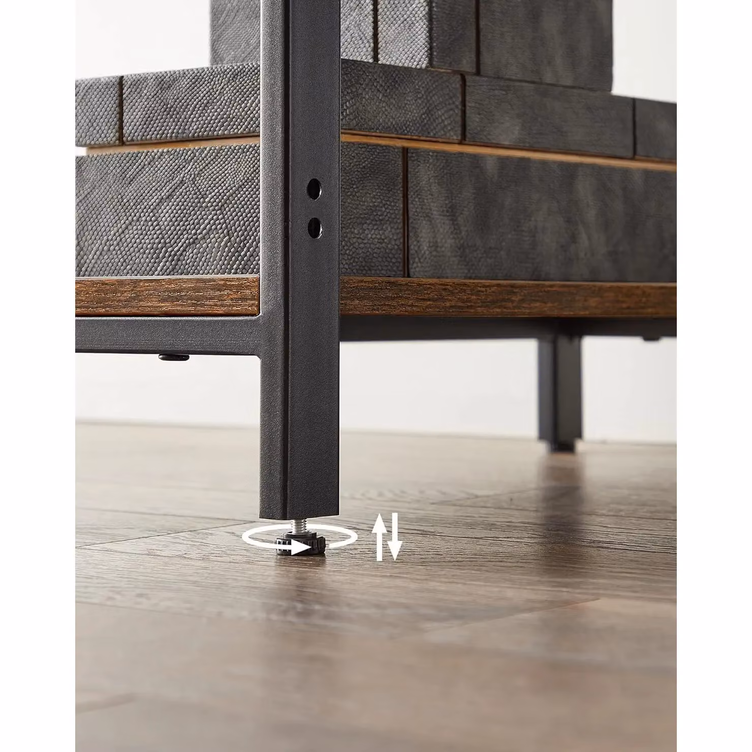 VASAGLE Industrial Computer Desk in Brown – 5