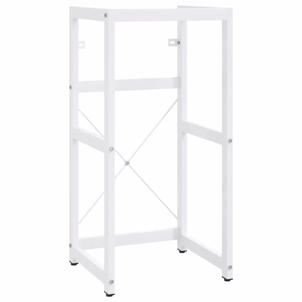Berkfield Home White Metal Bathroom Washbasin Frame, W/D/H: 40 x 38 x 83 cm – 2