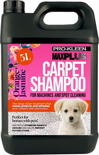 MAXPLUS Premium Carpet Shampoo for Homes with Pets, Orange Jasmine, 5kg