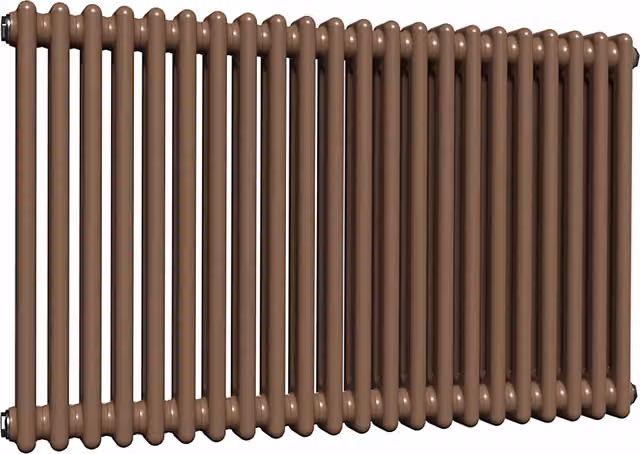 Lux Heat Horizontal Column Radiator in Coffee Bean, 2 Column, W: 60.0 cm, H: 101.0 cm