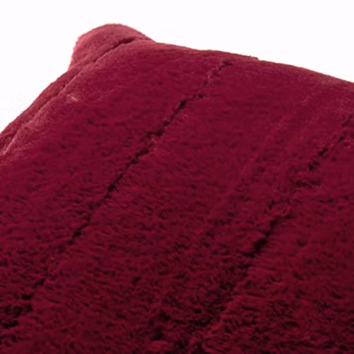 Paoletti Empress Faux Fur Velvet Square Cushion, Red, W/D/H: 55 x 55 x 55 cm – 3