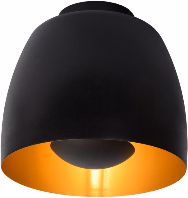 Lucide NOLAN Dimmable Classic Flush Ceiling Light in Black – 1