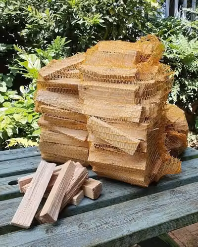 Simpa Kiln Dried Kindling Wood and Natural Firelighters, 12kg – 4