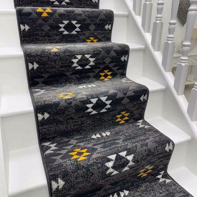 runrug Andes Grey Stair Runner Carpet, 9mm Pile Height, W: 70 cm, L: 720 cm
