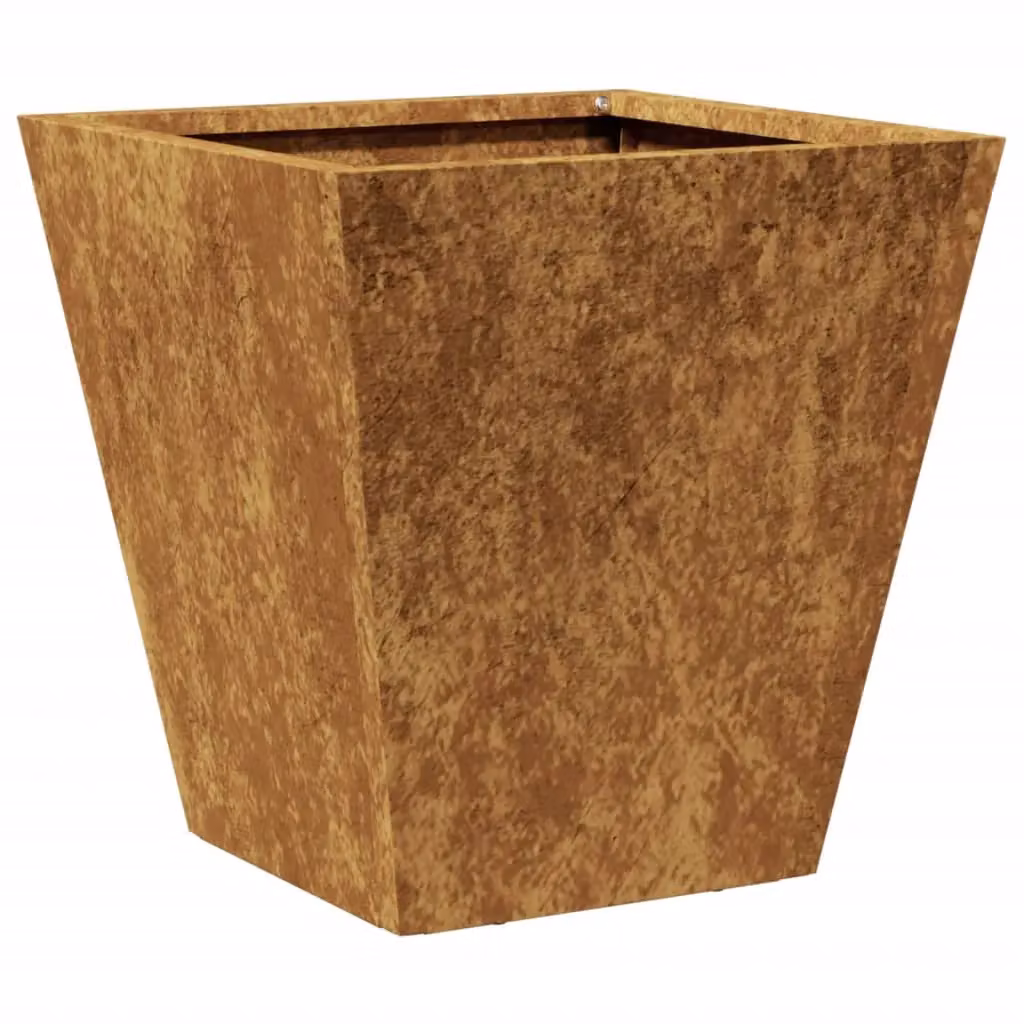 Berkfield Home Brown Corten Steel Garden Planter Tub W/D/H: 30 x 30 x 30 cm – 2