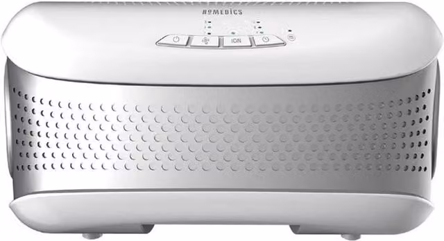 HoMedics TotalClean Desktop Air Purifier with 360 Degree HEPA Filter, White