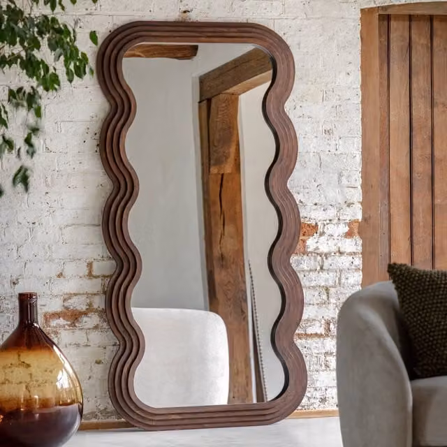 Terrys Hasker Modern Freestanding Mirror in Brown, W: 90 cm, H: 180 cm