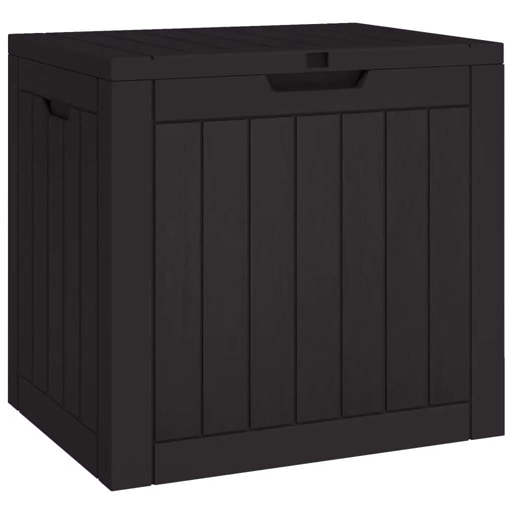 Berkfield Home Garden Storage Box in Black Polypropylene, W/D/H: 55.5 x 43 x 53 cm – 2