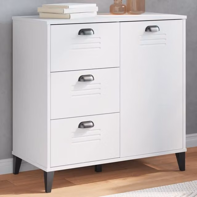 Berkfield Home VIKEN White Sideboard, W/D/H: 80 x 40 x 80 cm – 1