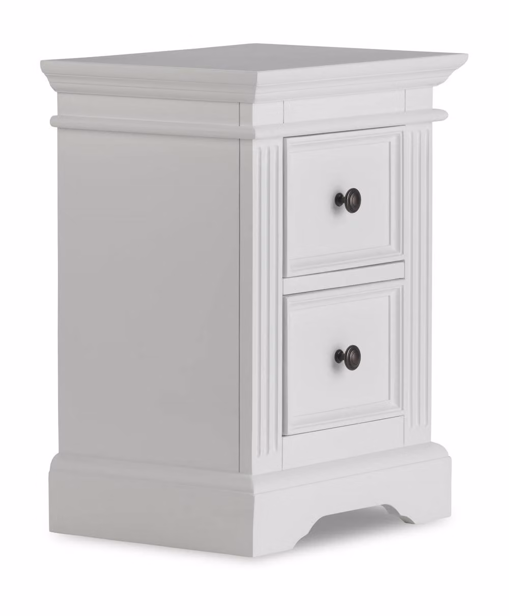 Statement Furniture Gainsborough White 2 Drawer Hamptons Style Bedside Table – 4