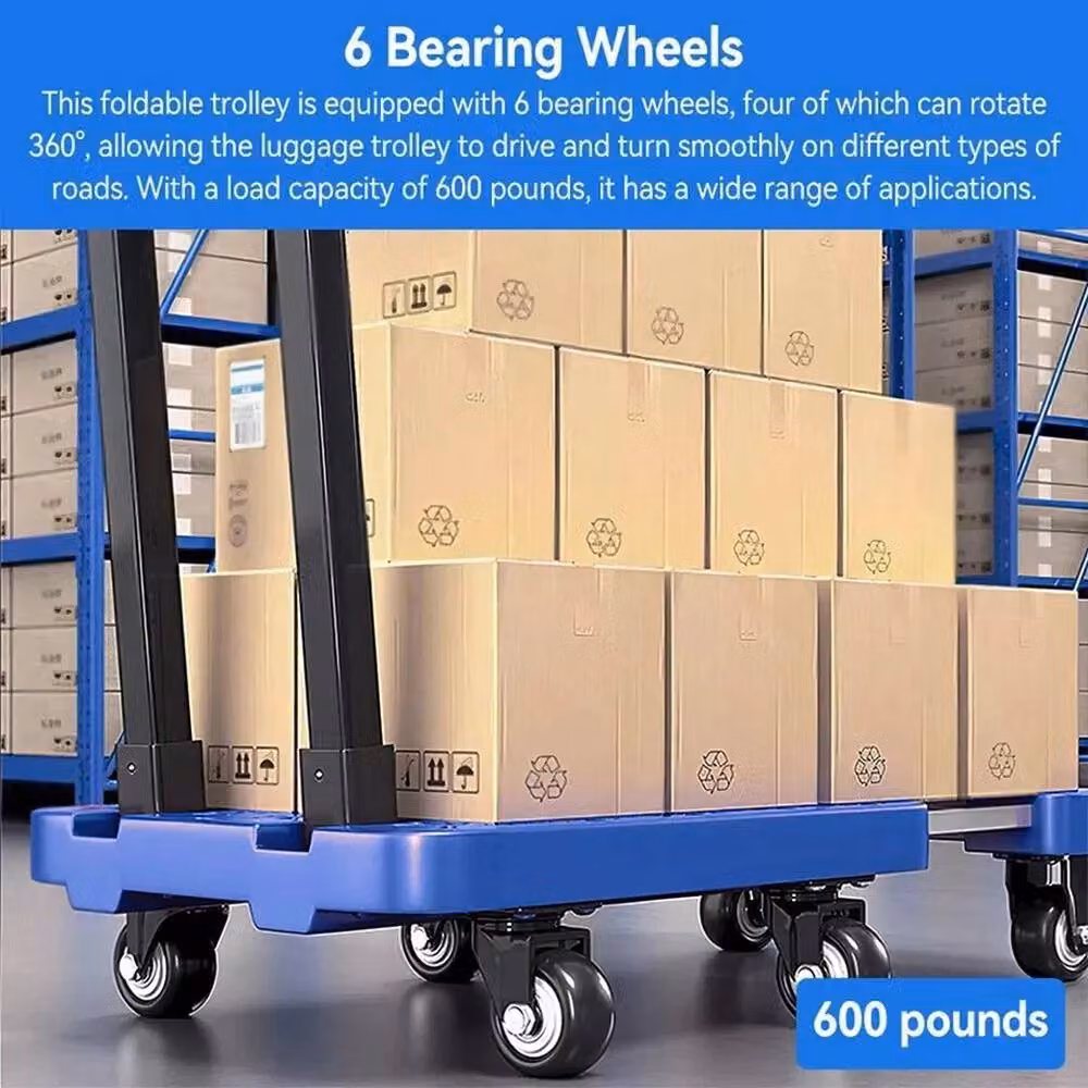 SPETLEK Heavy Duty 270kg Folding Hand Truck Dolly Cart in Blue – 5