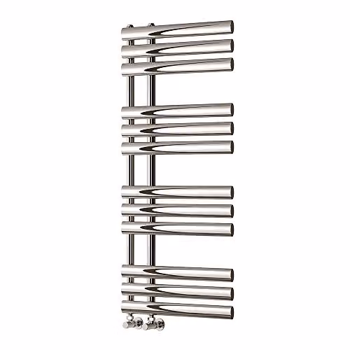 Bathroom Kingdom Chisa Chrome Designer Flat Panel Heated Towel Rail, Silver, H: 113 cm, W: 50 cm – 2