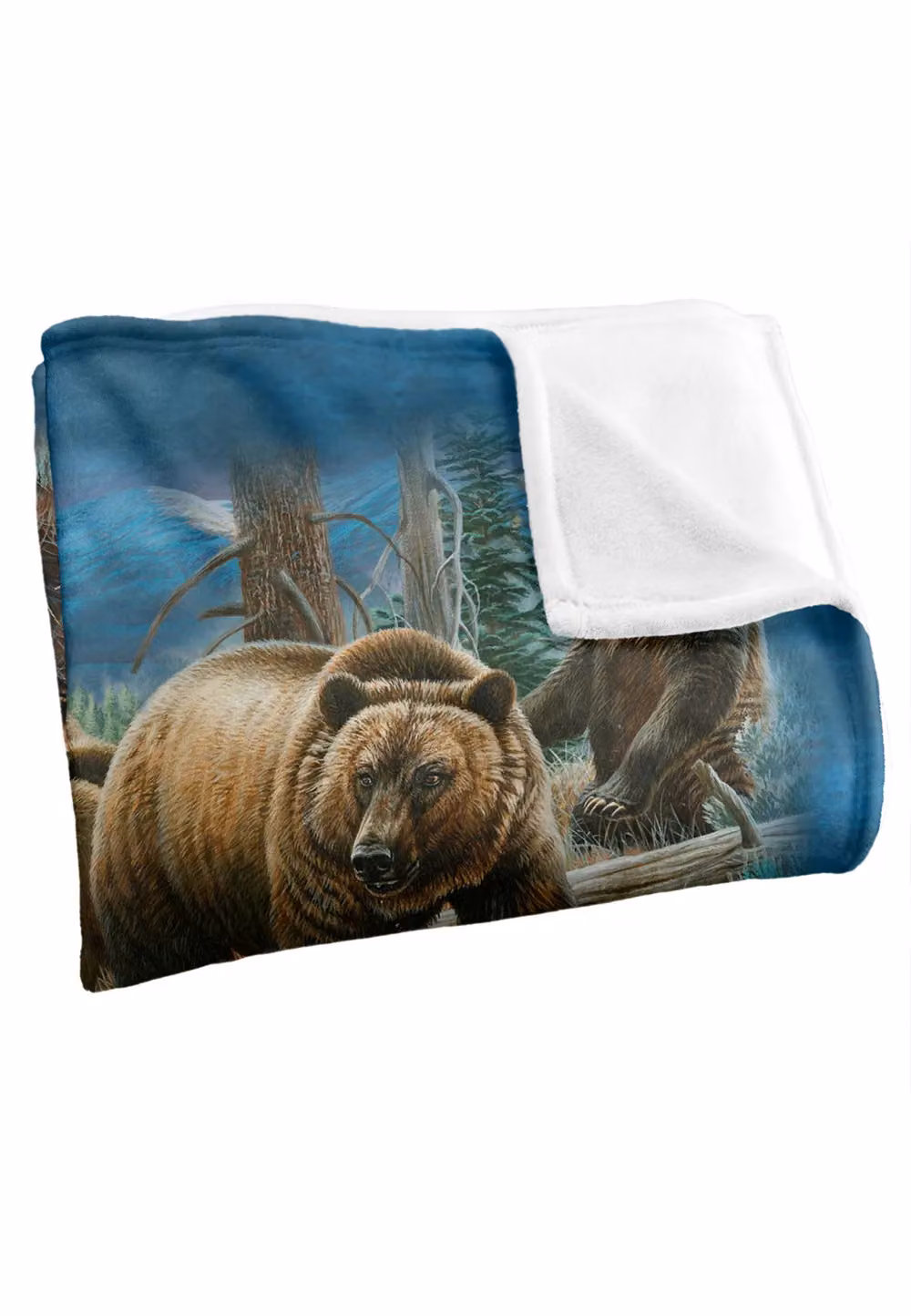 JQ Licensing Big Game Hunting Silky Touch Super Soft Fleece Throw Blanket, White, W/D/H: 152 x 127 cm – 7
