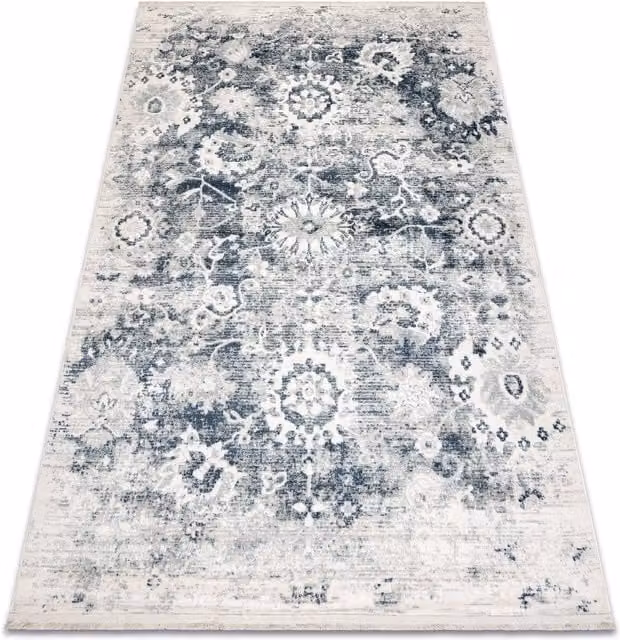 RugsX Distin Oriental Modern Blue Rectangular Rug, W: 80 cm, L: 150 cm
