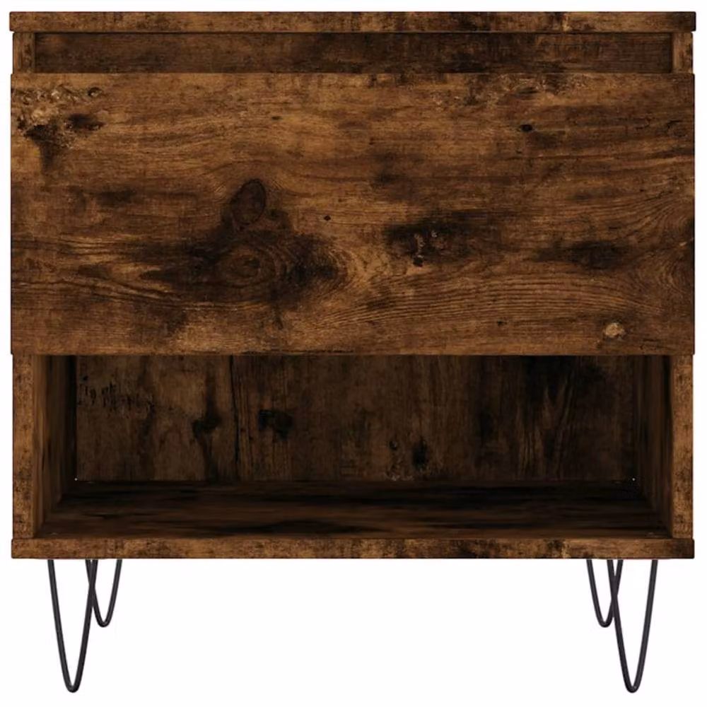 Berkfield Home Modern Nested Coffee Table Set of 2, Smoked Oak Brown, W/D/H: 50 x 46 x 50 cm – 5