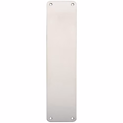 Loops Bright Stainless Steel Plain Door Finger Plate W: 35.0 cm, H: 7.5 cm