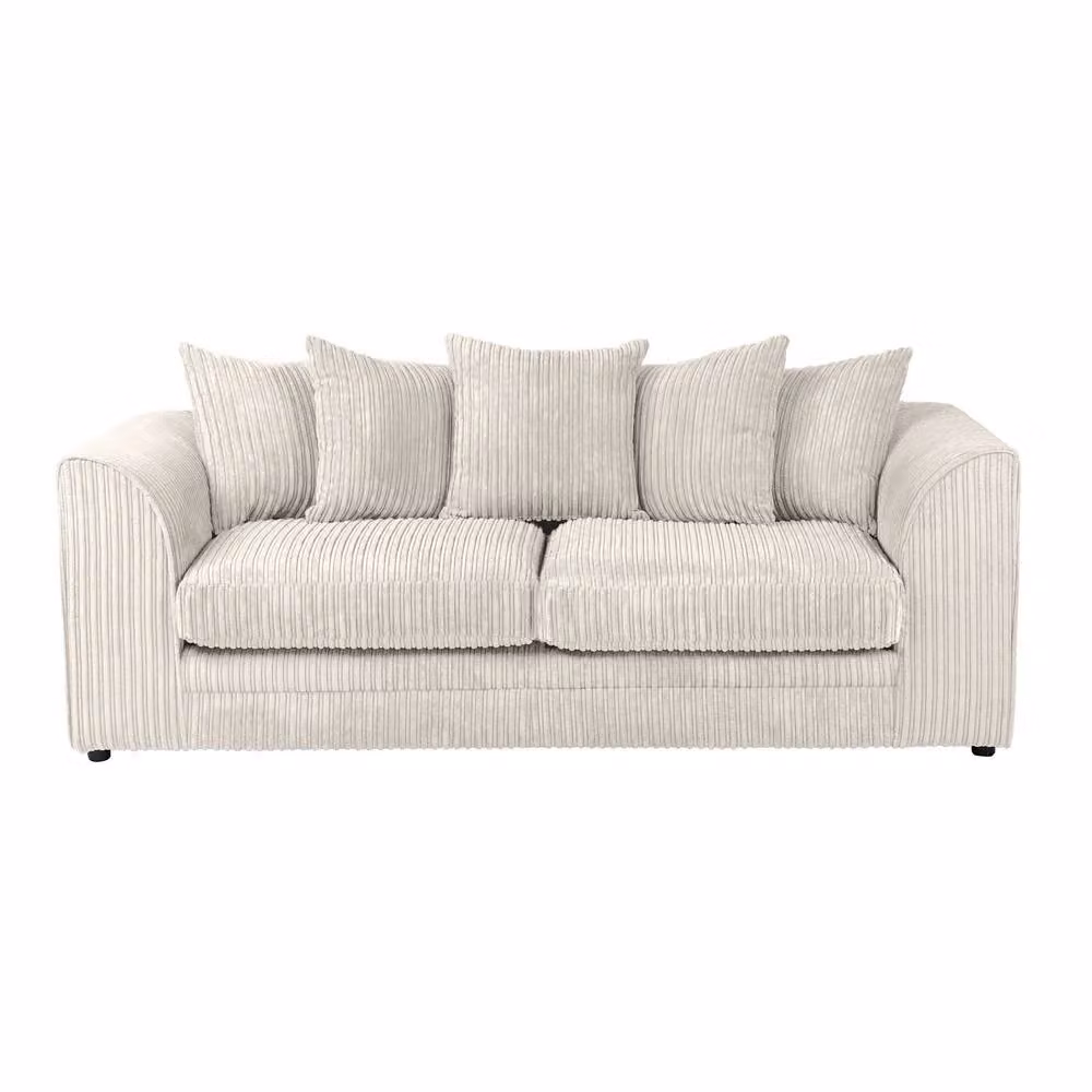 SquareBoxx Asher Jumbo Cord 3+2 Seater Sofa Set in Off-White – 2