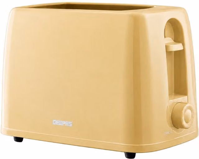 Geepas 2 Slice Bread Toaster with 6 Level Browning Control and Crumb Tray in Beige – 1