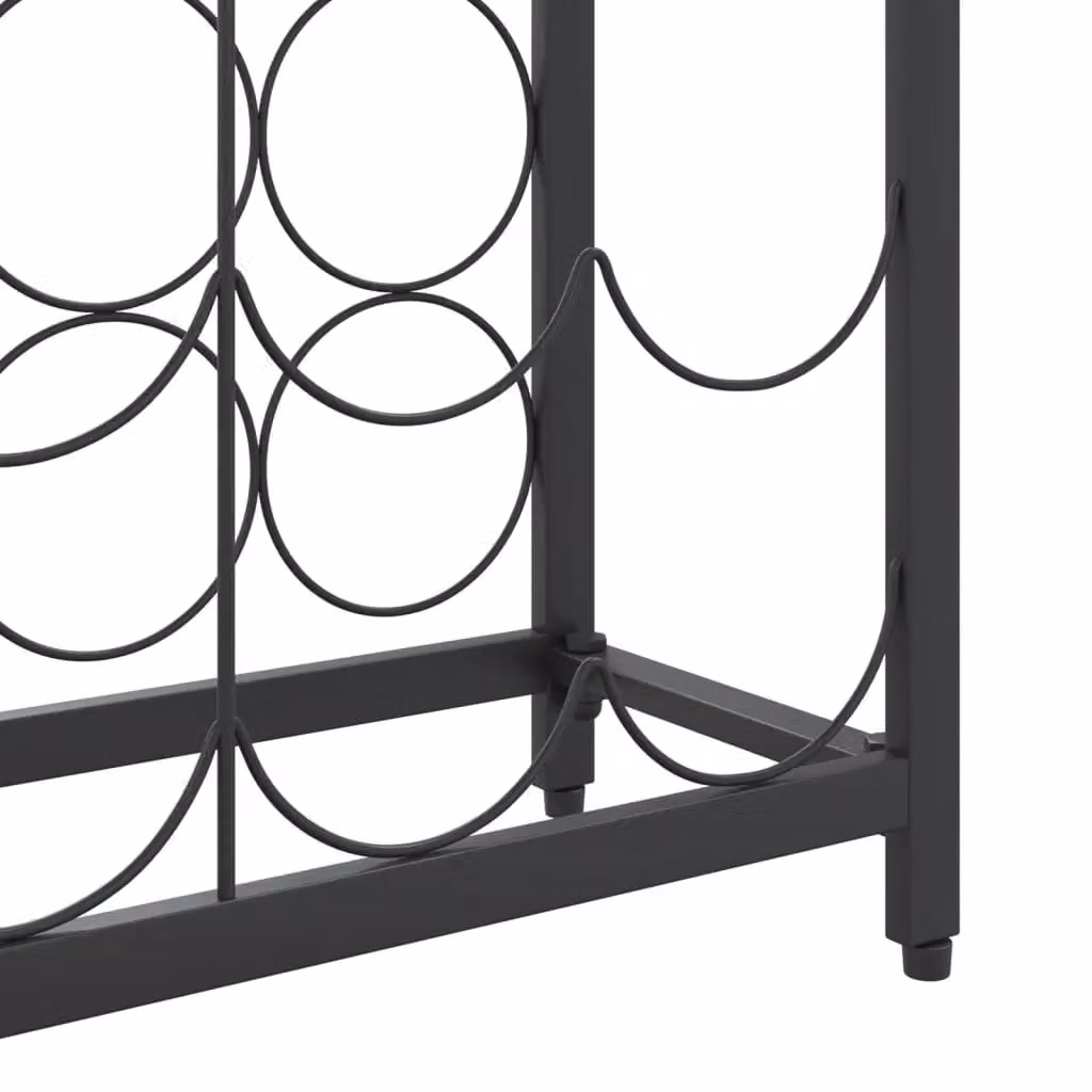 Berkfield Home Black Wrought Iron Wine Rack for 95 Bottles, W/D/H: 54 x 18 x 200 cm – 3