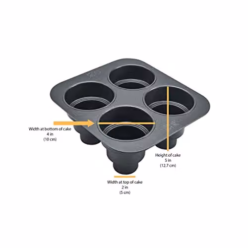 Chicago Metallic Non-Stick Multi-Tier Round Cake Tin, Grey, W: 27 cm, D: 24.5 cm, H: 12 cm – 2