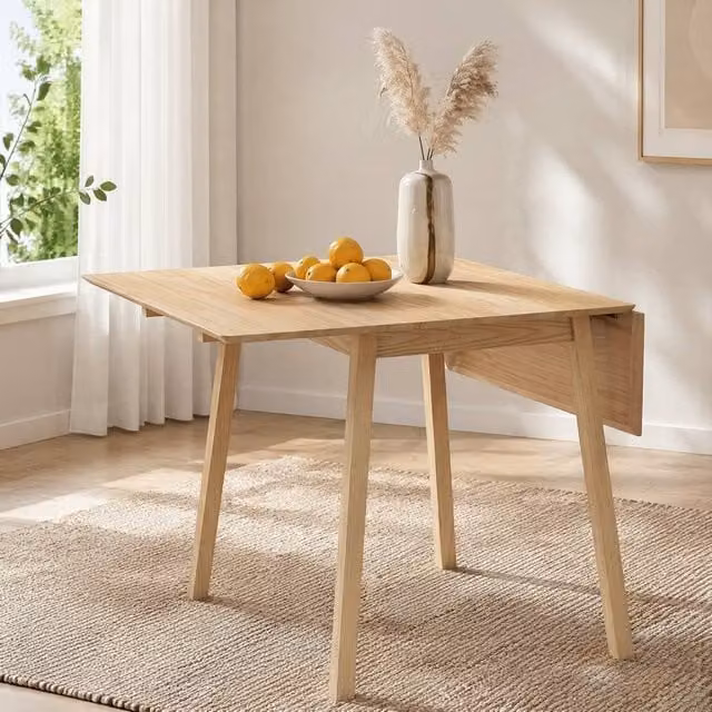 STILVORA Natural Pine Drop Leaf Dining Table