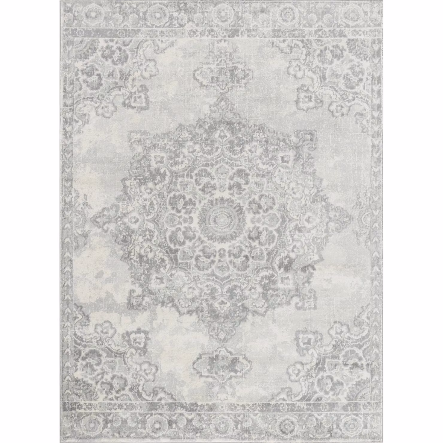 Livabliss Monaco Vintage Boho Traditional Rug in Grey and Beige, W: 130 cm, L: 190 cm – 2