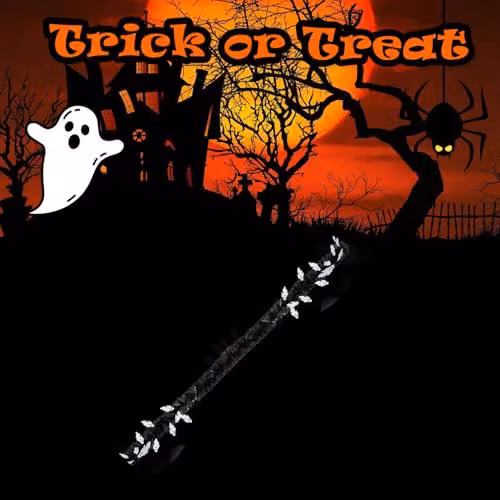VFM e-Store White Ghost Halloween Tinsel Hanging Decoration, 2m – 4