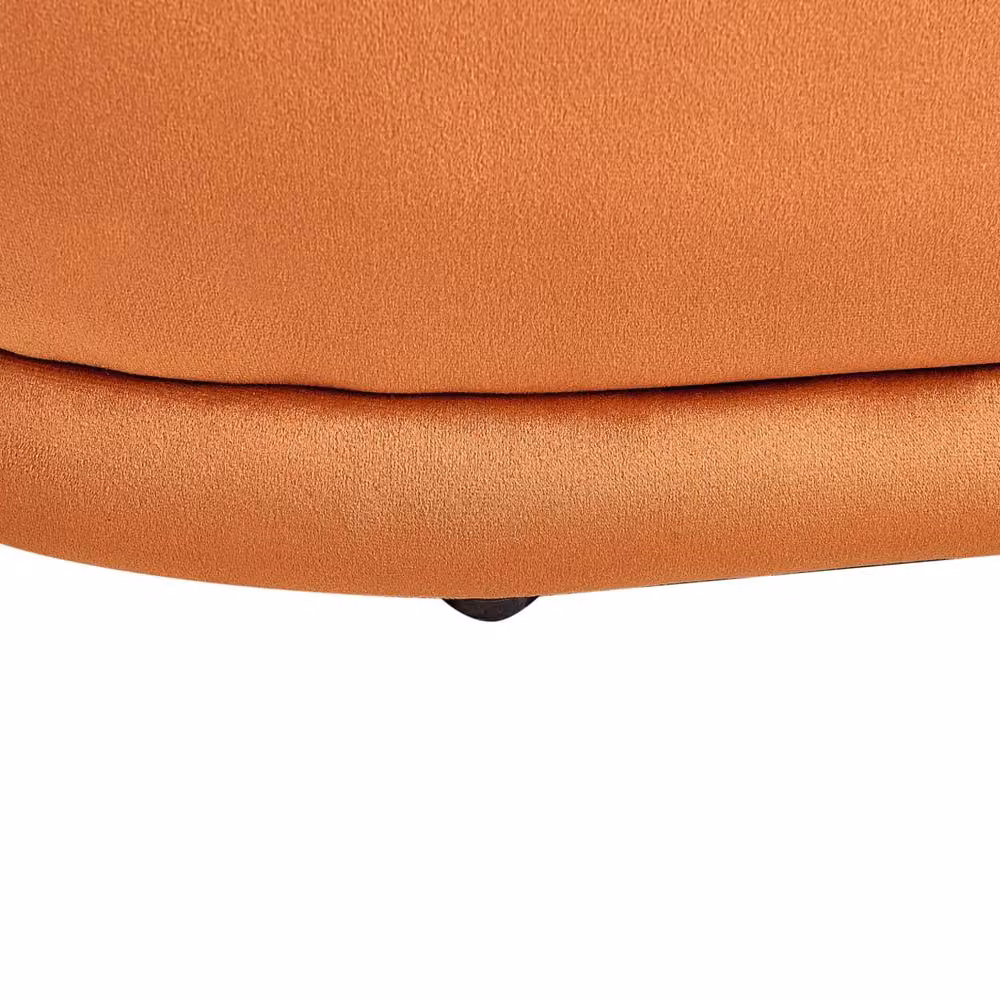 Wyld and Coco Orange Velvet Rectangular Upholstered Accent Bench – 3