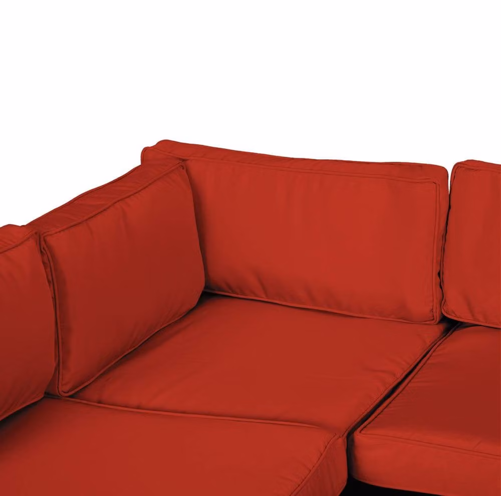 STILVORA Set of 14 Red Rectangular Outdoor Sofa Cushion Covers in Polyester with Zip Closure – 6