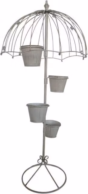 Minster Metal Garden Planter Tub, Beige, W: 35 cm, D: 35 cm, H: 130 cm – 1