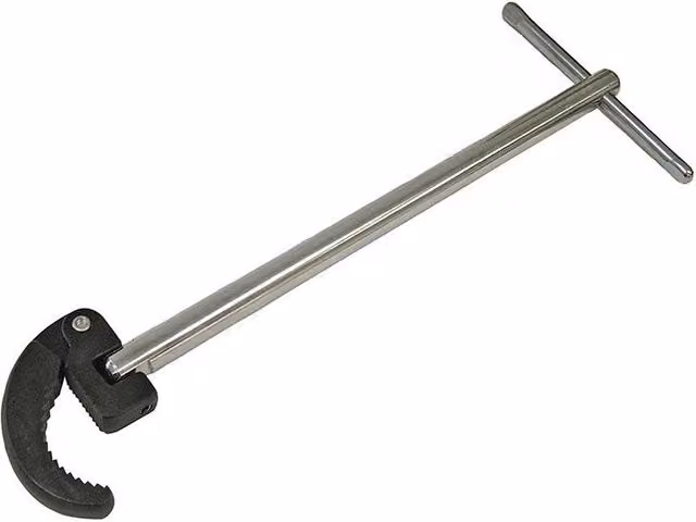 Faithfull Adjustable Steel Basin Wrench, 25-50mm, Silver