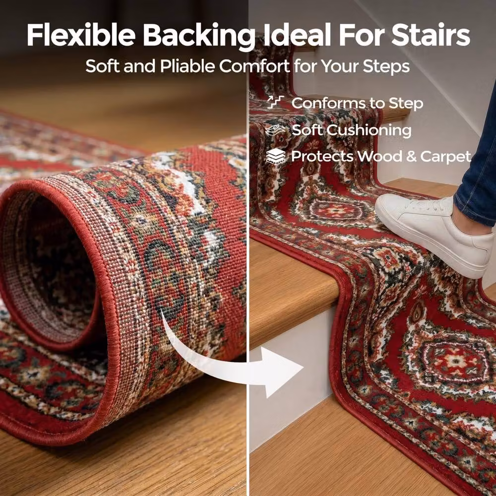 Bravich LTD Texas Medallion Traditional Hallway Runner Rug, Red, W: 60 cm, L: 900 cm – 5