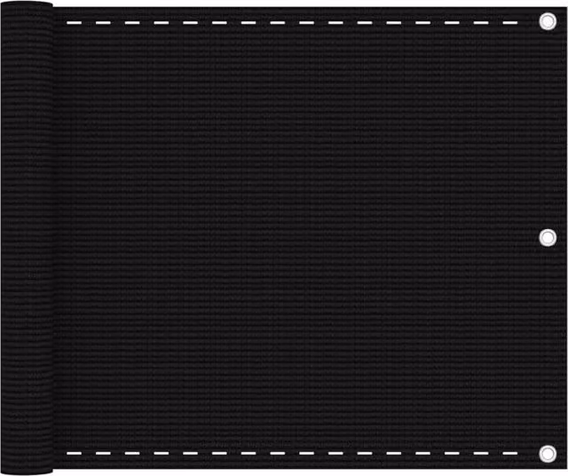Berkfield Home Black HDPE Balcony Screen W/H: 75 x 500 cm