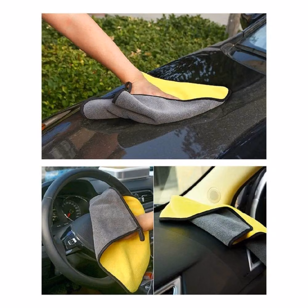 Kelvenix 12 Pack Microfiber Car Towels, Multicolour and Yellow Super Cleaning Cloths – 4