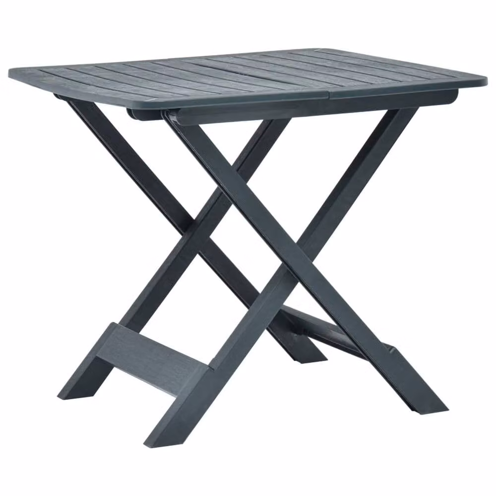 Berkfield Home Folding Green Plastic Garden Table W/D/H: 79 x 72 x 70 cm – 2