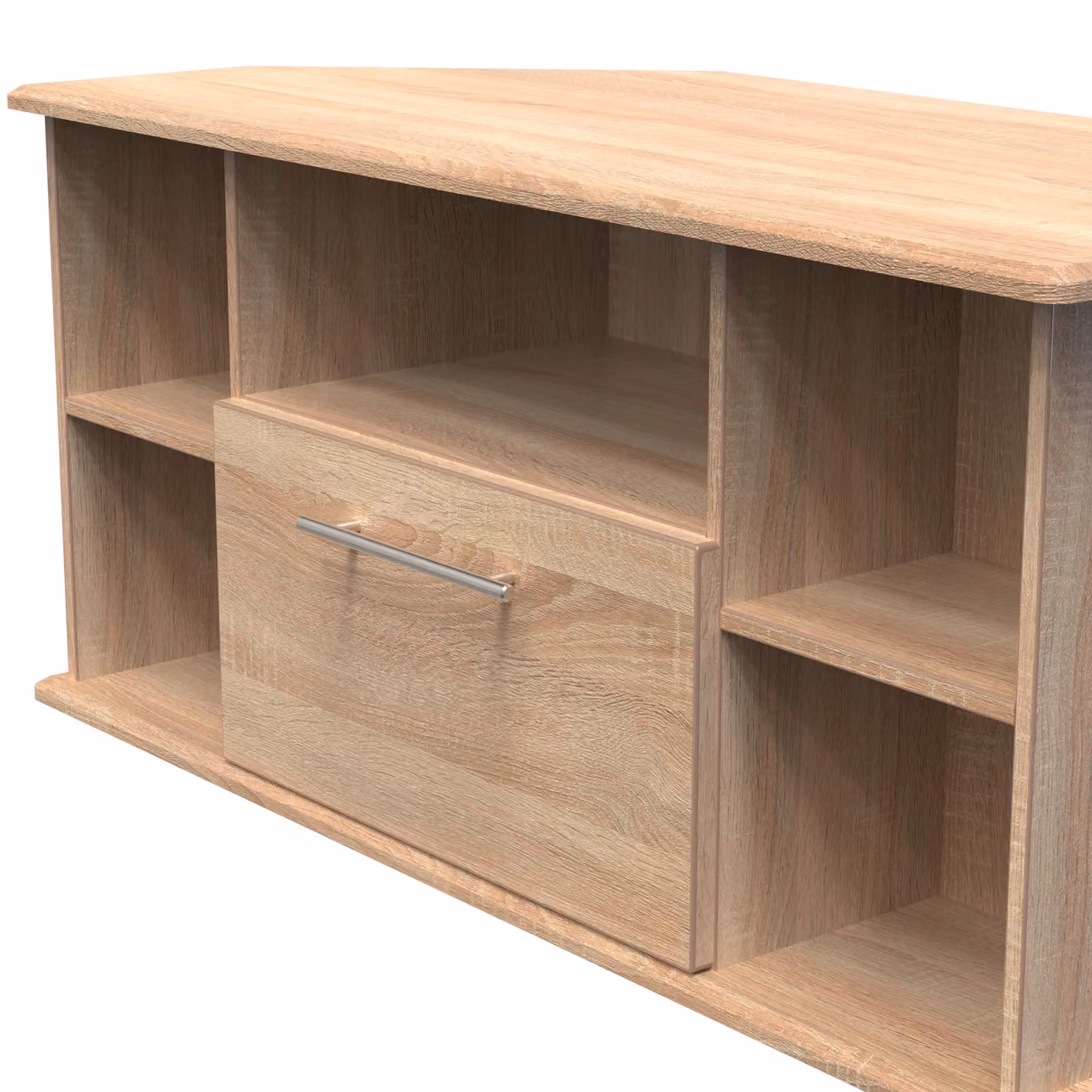 2 U Carlton Ready Assembled Corner TV Unit in Light Oak – 3