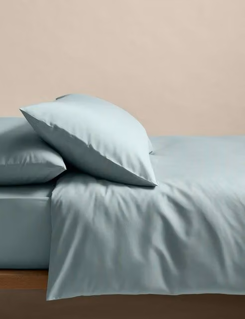 M&S Stay Cool Lyocell Rich Bedding Set in Seafoam Green, 90 x 190 cm